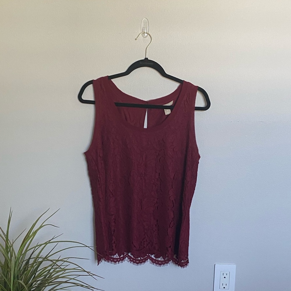 Banana Republic red top